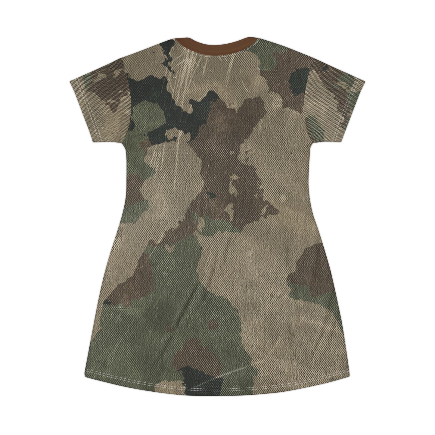 Camo T-Shirt Dress | Dirty Brown Camouflage