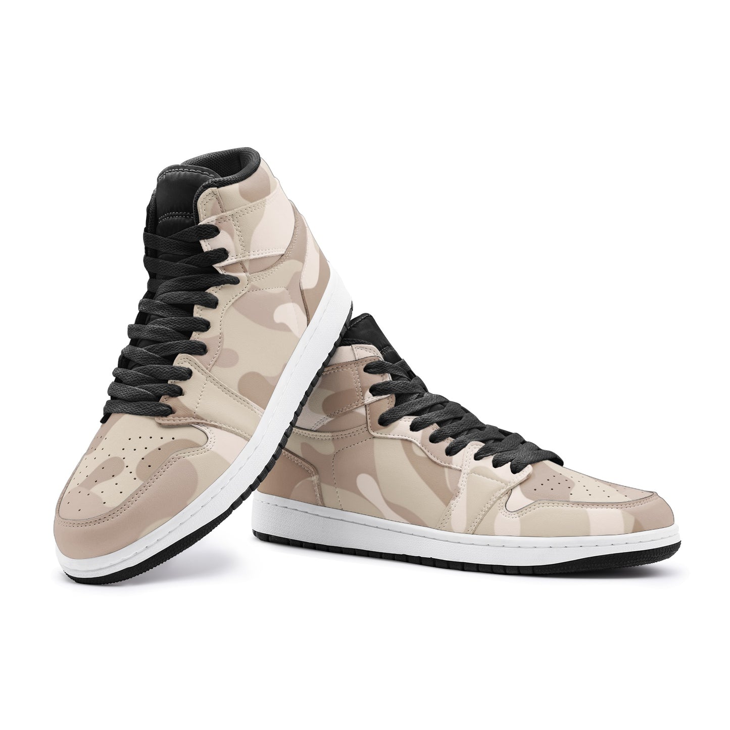 Camo Sneakers | High-Top | Desert Brown Camouflage