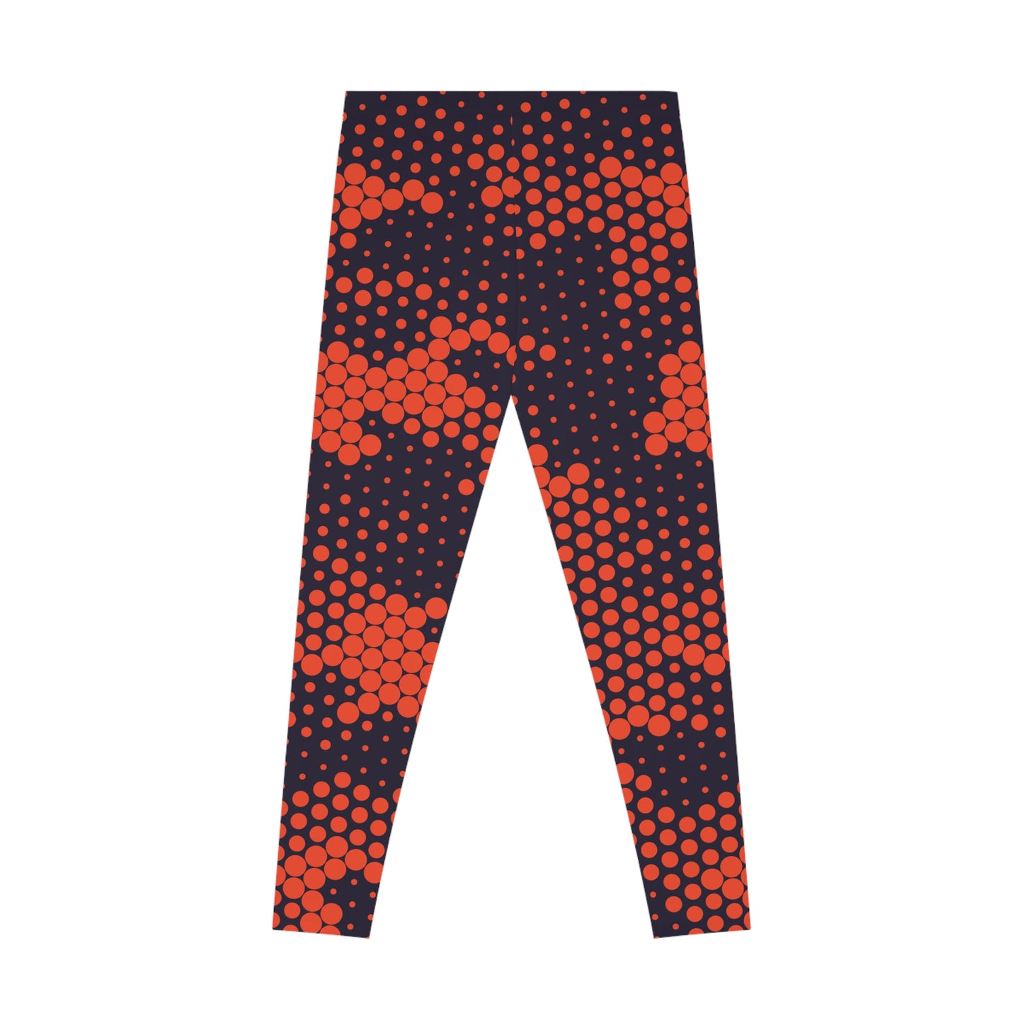 Orange & Blue Camo Leggings For Women | Mid Waist Fit