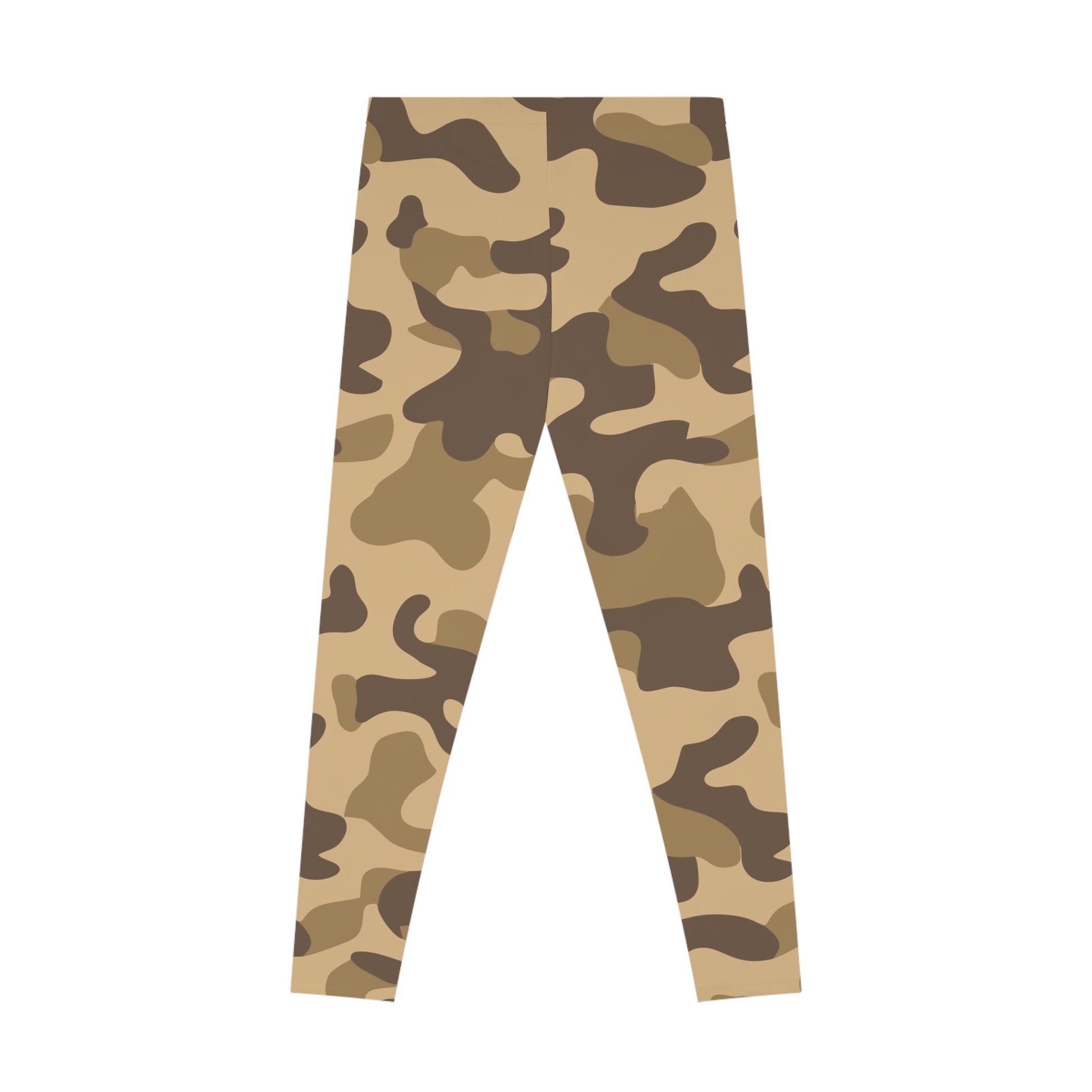 Khaki Camo Leggings For Women | Mid Waist Fit