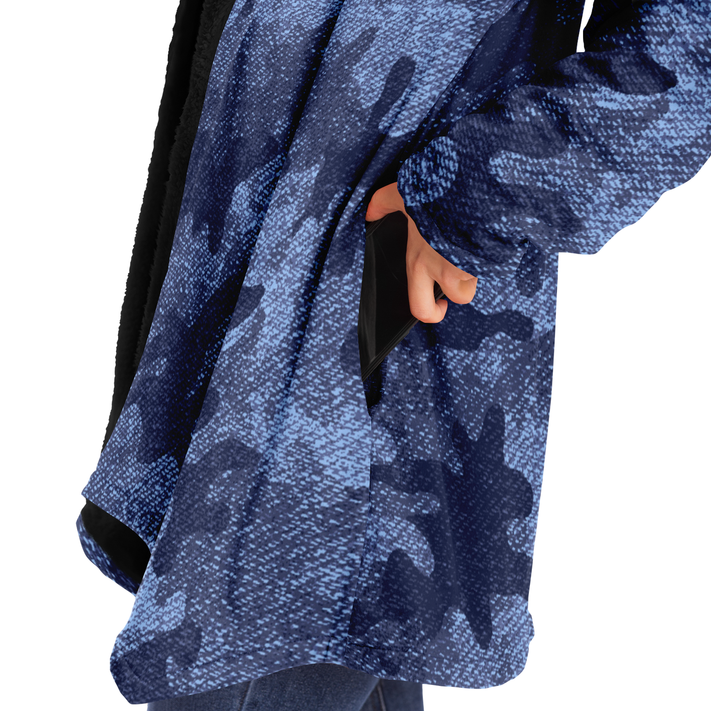 Camo Cloak | Denim Blue Camouflage | Microfleece