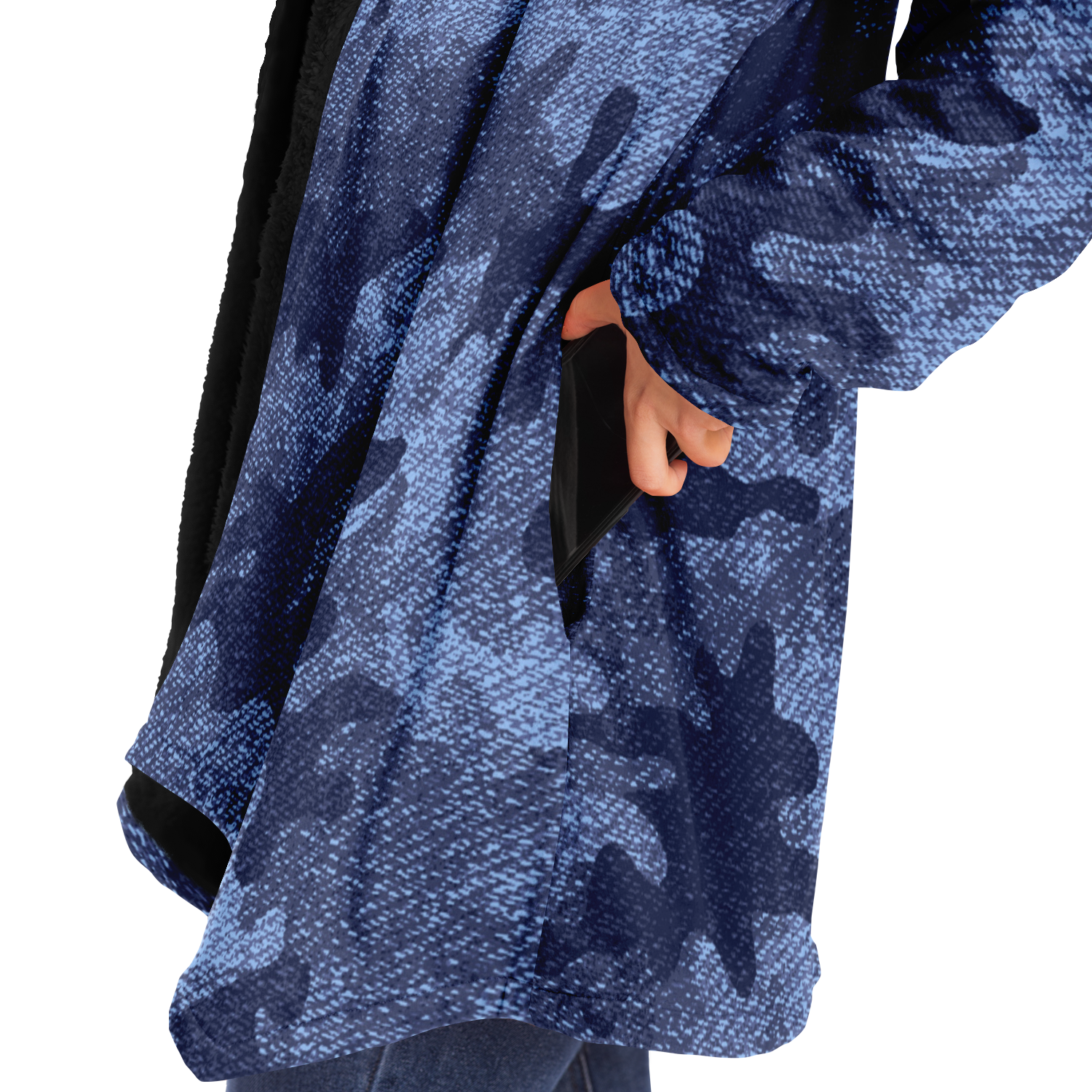 Camo Cloak | Denim Blue Camouflage | Microfleece