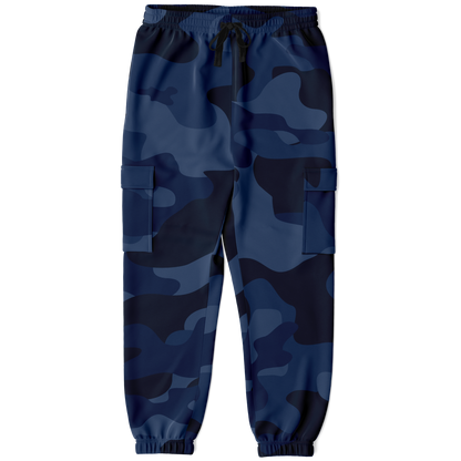 Camo Cargo Pants | Unisex | Deep Blue Camouflage