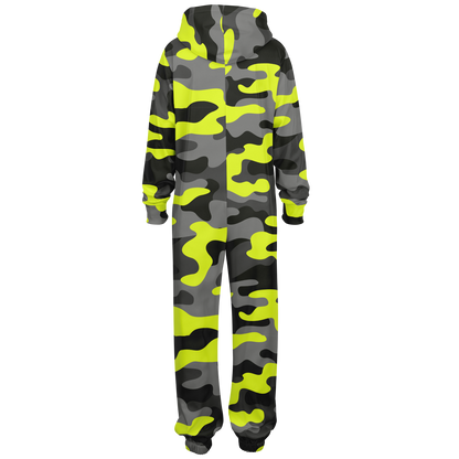 Camo Jumpsuit | Yellow, Black, and Gray Camouflage