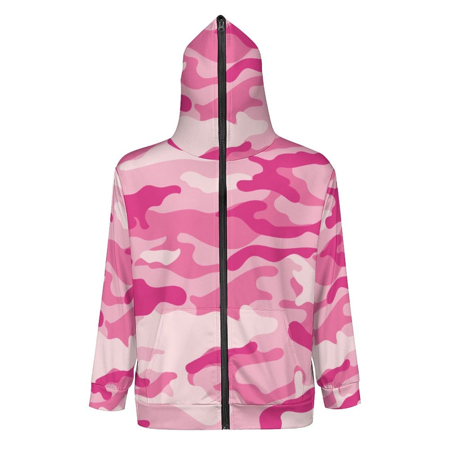 Zip up Camo Hoodie | Lavender Pink Camouflage