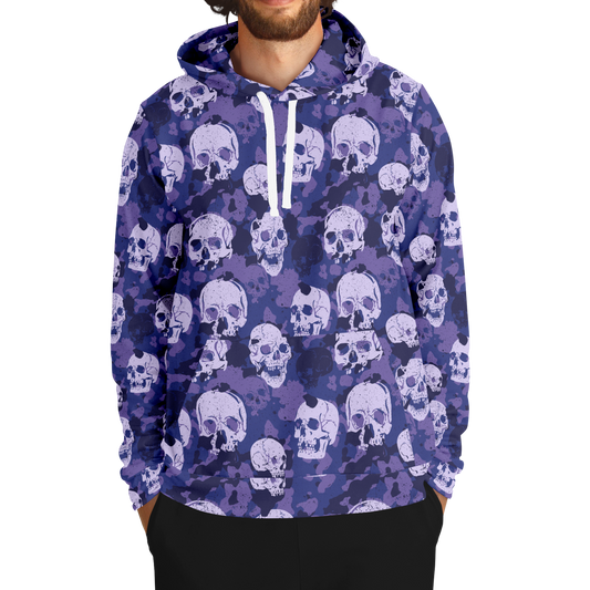 Skulls Hoodie | Navy Blue Camo Pattern