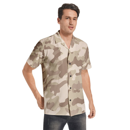 Cotton Camo Shirt For Men | Desert Brown Short-Sleeve