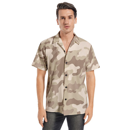 Cotton Camo Shirt For Men | Desert Brown Short-Sleeve