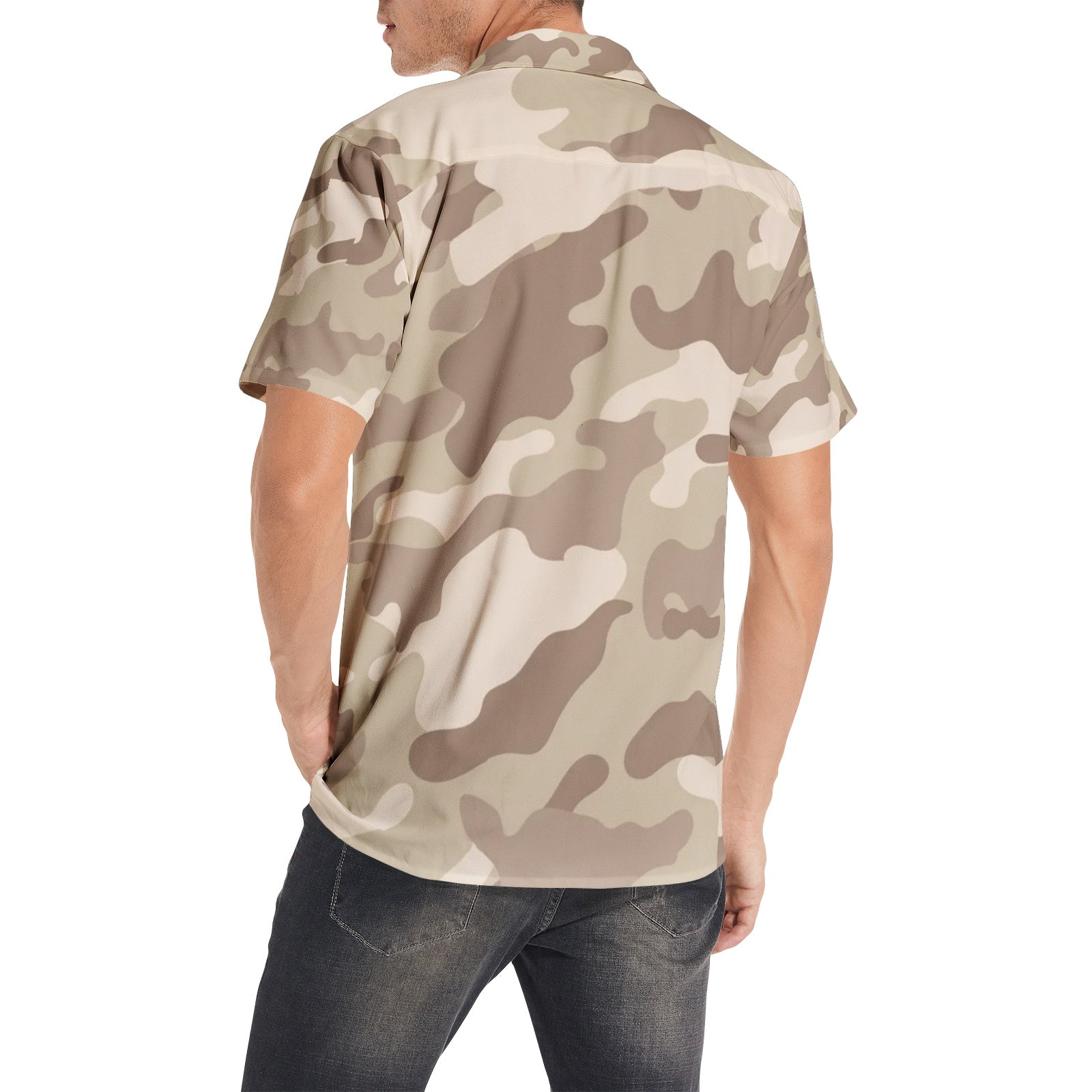 Cotton Camo Shirt For Men | Desert Brown Short-Sleeve