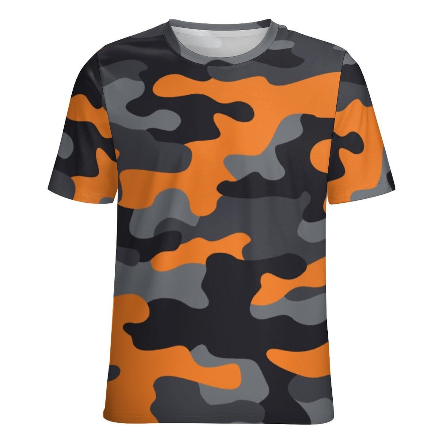 Camo Shirt | Orange, Gray & Black Camouflage T