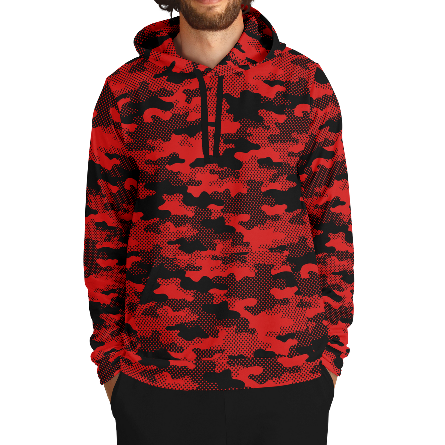 Red Camo Hoodie | Pixel Camouflage