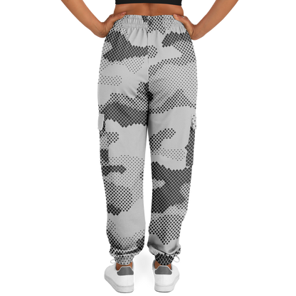 Camo Cargo Pants | Unisex | Black & White Digital Dotted