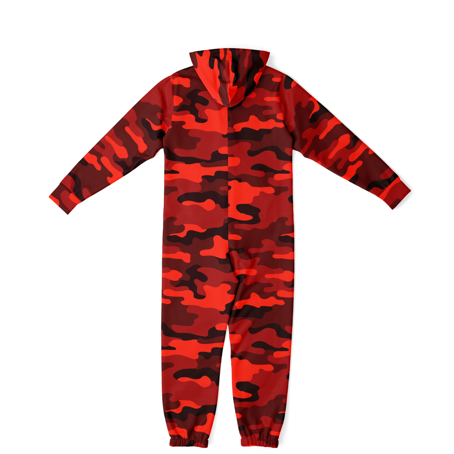 Camo Onesie | Scarlet Red and Black Camouflage