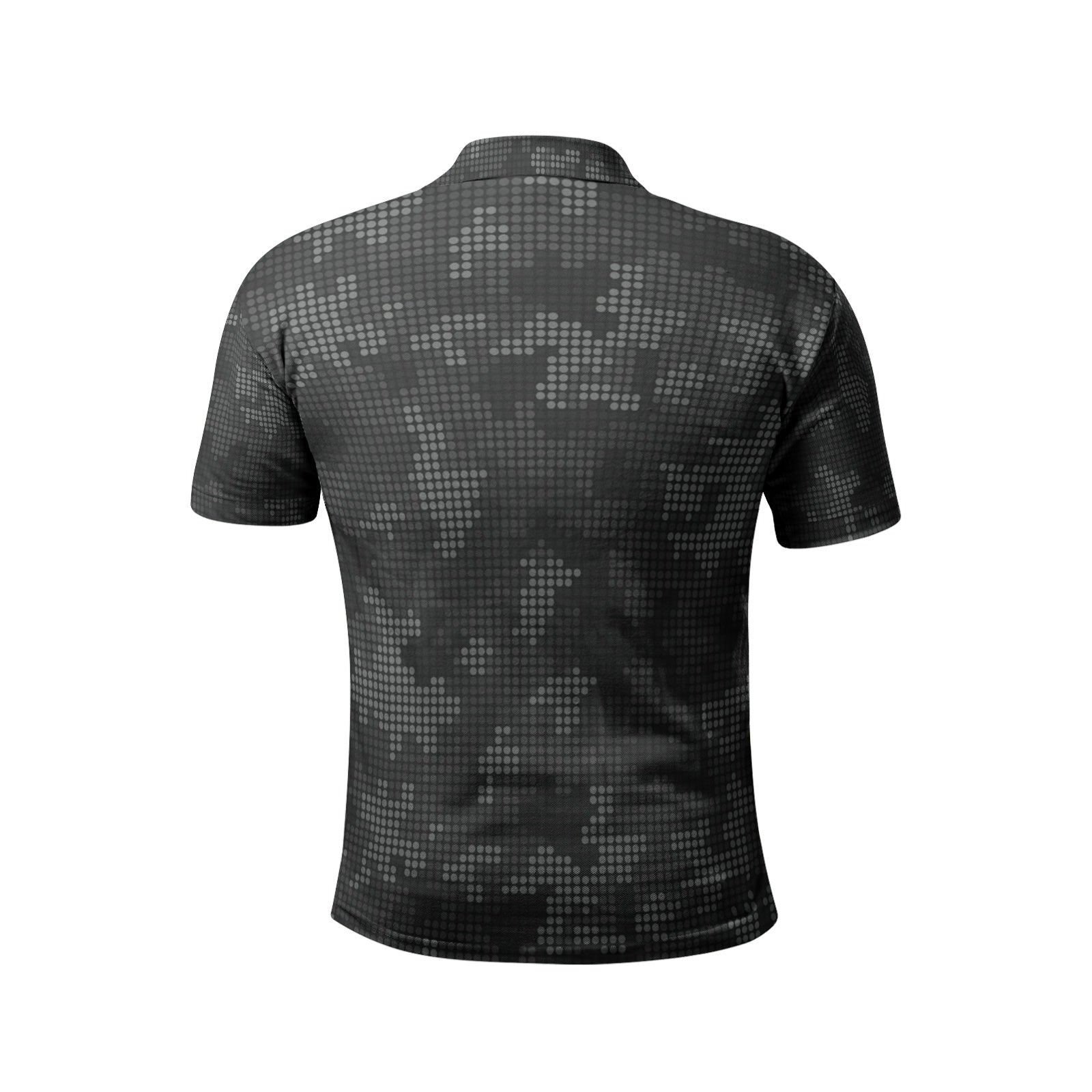 Black Camo Golf Shirt | Stylish Pixel Camouflage