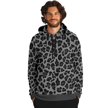 Leopard Hoodie | Black and Gray Pattern | Unisex