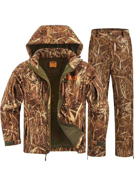 Camo Hunting Suit | Men's Winter Fleece Jacket & Pants Set