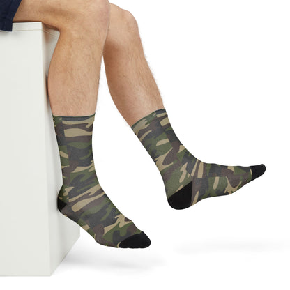 Camo Socks | Classic Green | Sublimation Crew