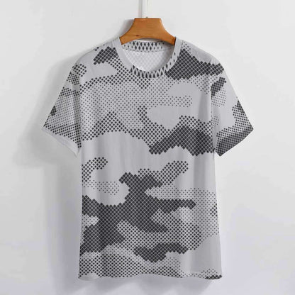 Camo Shirt | Black & White Dotted Camouflage T