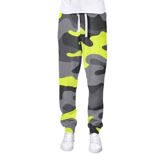 Men's Camo Track Pants | Black, Gray, and Yellow