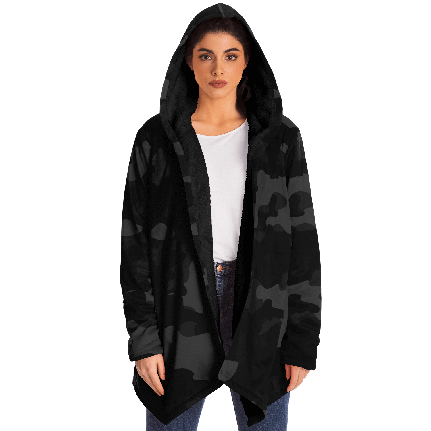 Camo Cloak | Black Camouflage | Microfleece