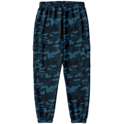 Dark Blue Camo Cargo Pants | Unisex