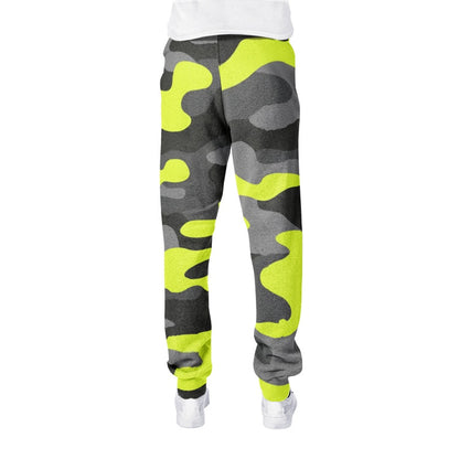 Men's Camo Track Pants | Black, Gray, and Yellow