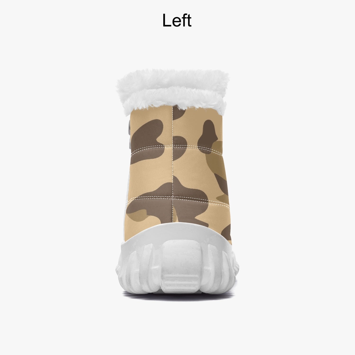 Camo Boots | Cotton-pad Fur Zipper Up | Khaki