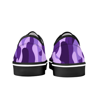 Camo Skate Shoes | Purple, Blue, and Mauve Camouflage