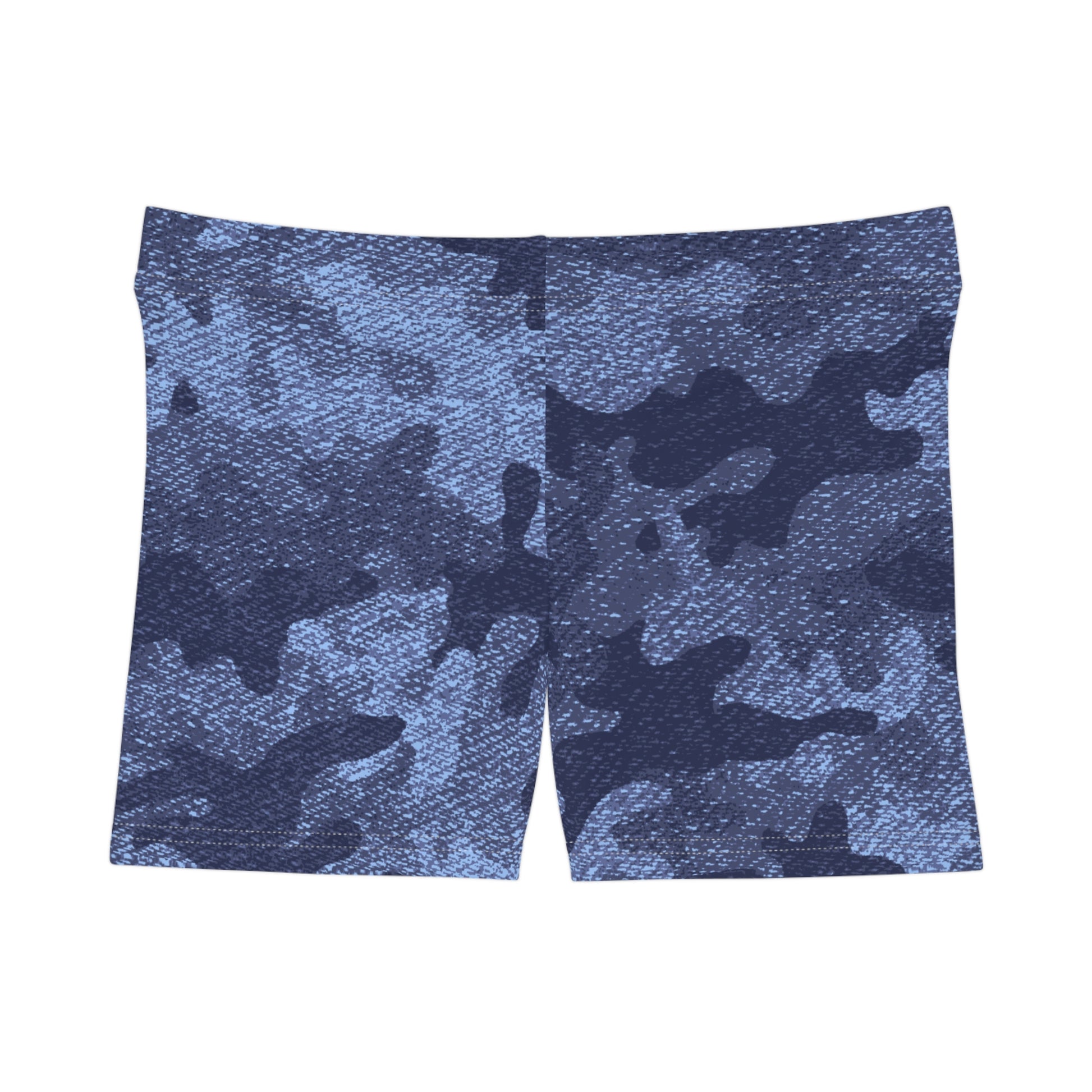 Women's Camo Shorts | Tight Fit | Denim Blue Camouflage