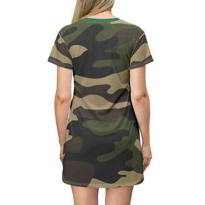 Camo T-Shirt Dress | Classic Green Camouflage