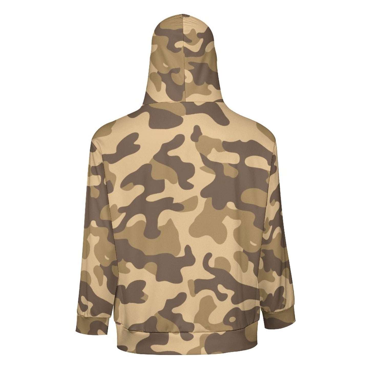 Zip up Camo Hoodie | Khaki Camouflage