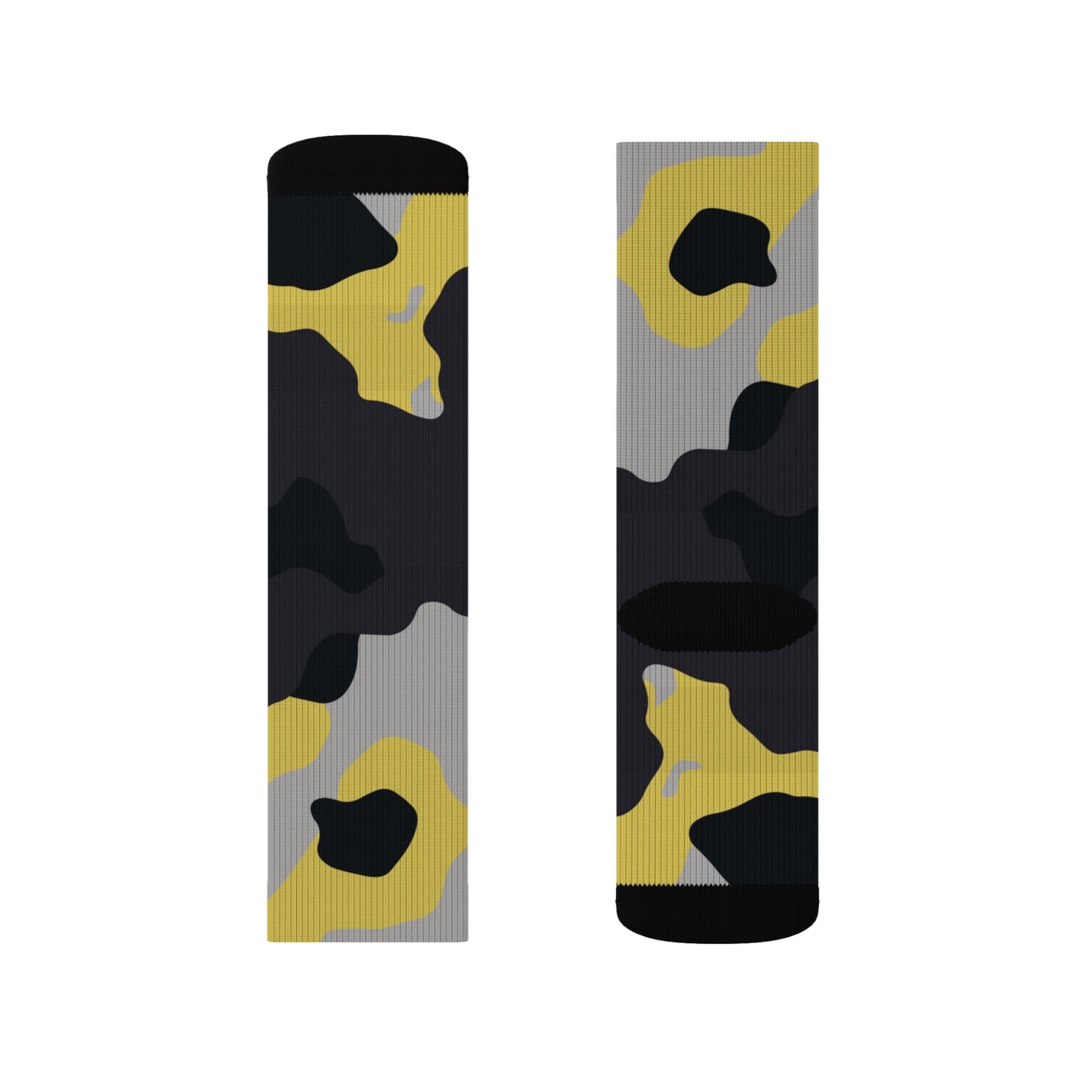 Camo Socks | Yellow, Black and Silver Camouflage