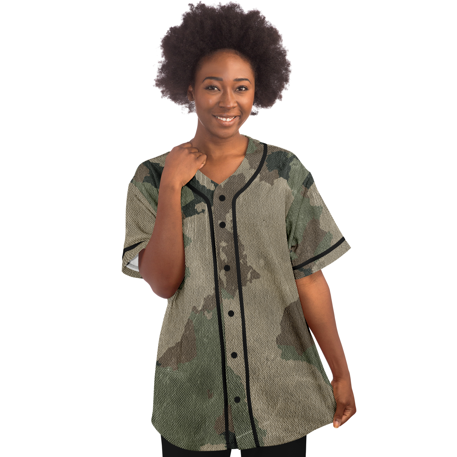 Camo Baseball Jersey | Dirty Old Brown Camouflage