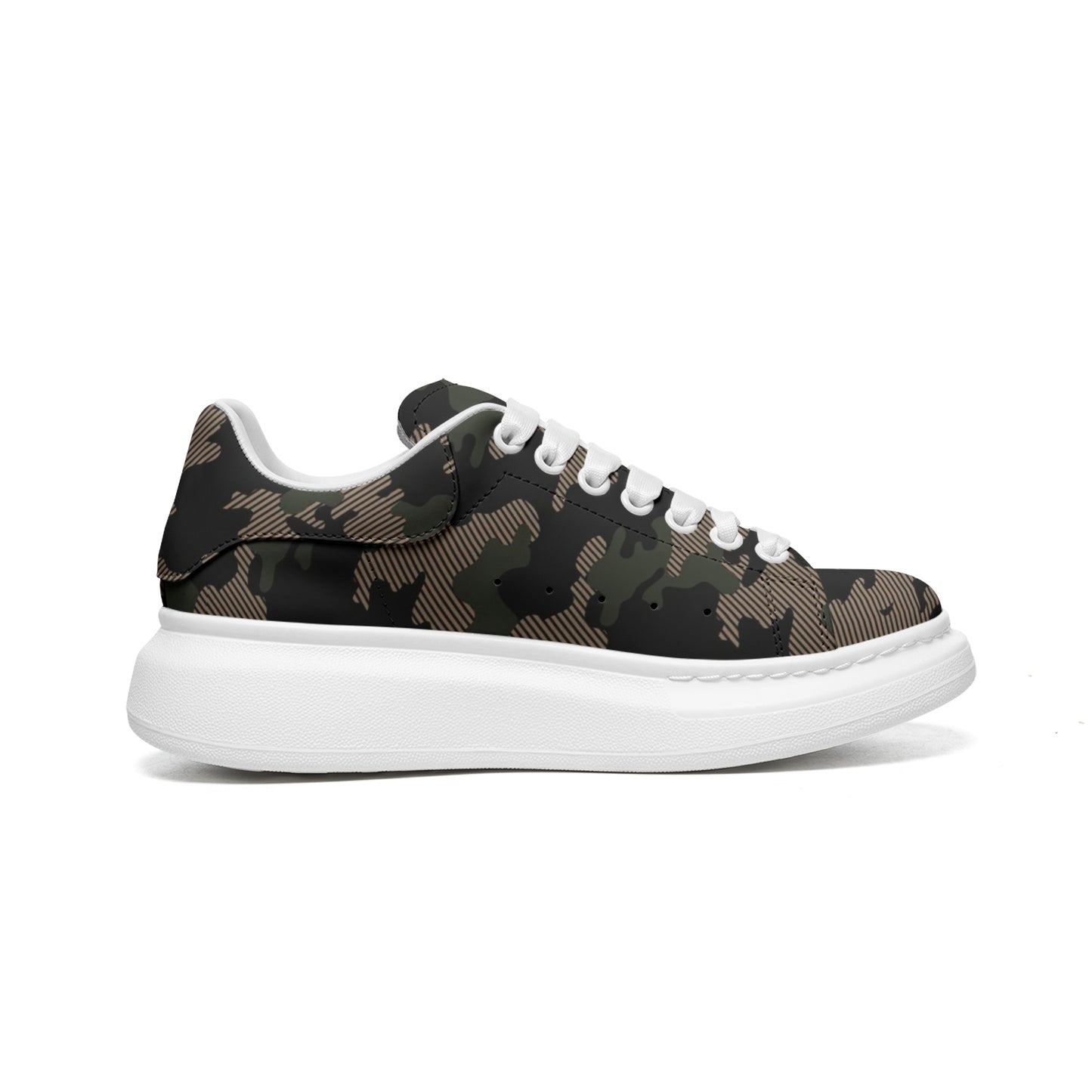 Oversized McQueen Sneakers | Military Green Camo