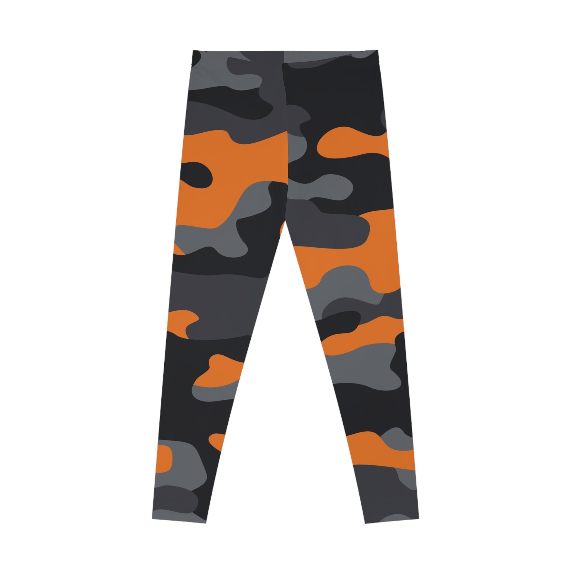 Camo Leggings For Women | Orange, Black, and Gray Camouflage