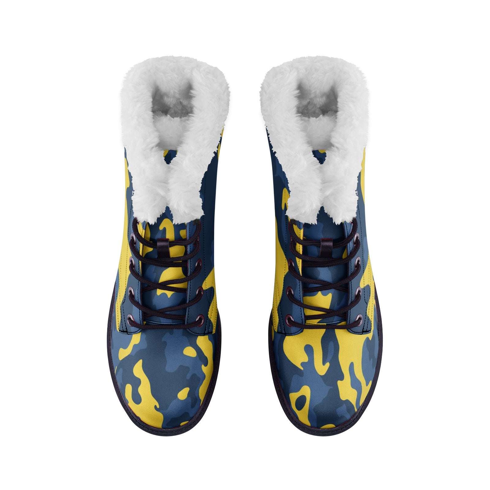 Snow Camo Boots | Military Blue and Yellow Camouflage