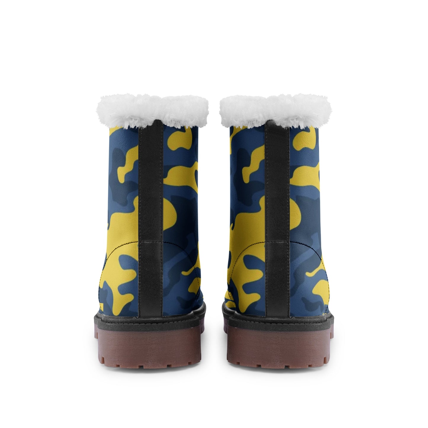 Snow Camo Boots | Military Blue and Yellow Camouflage