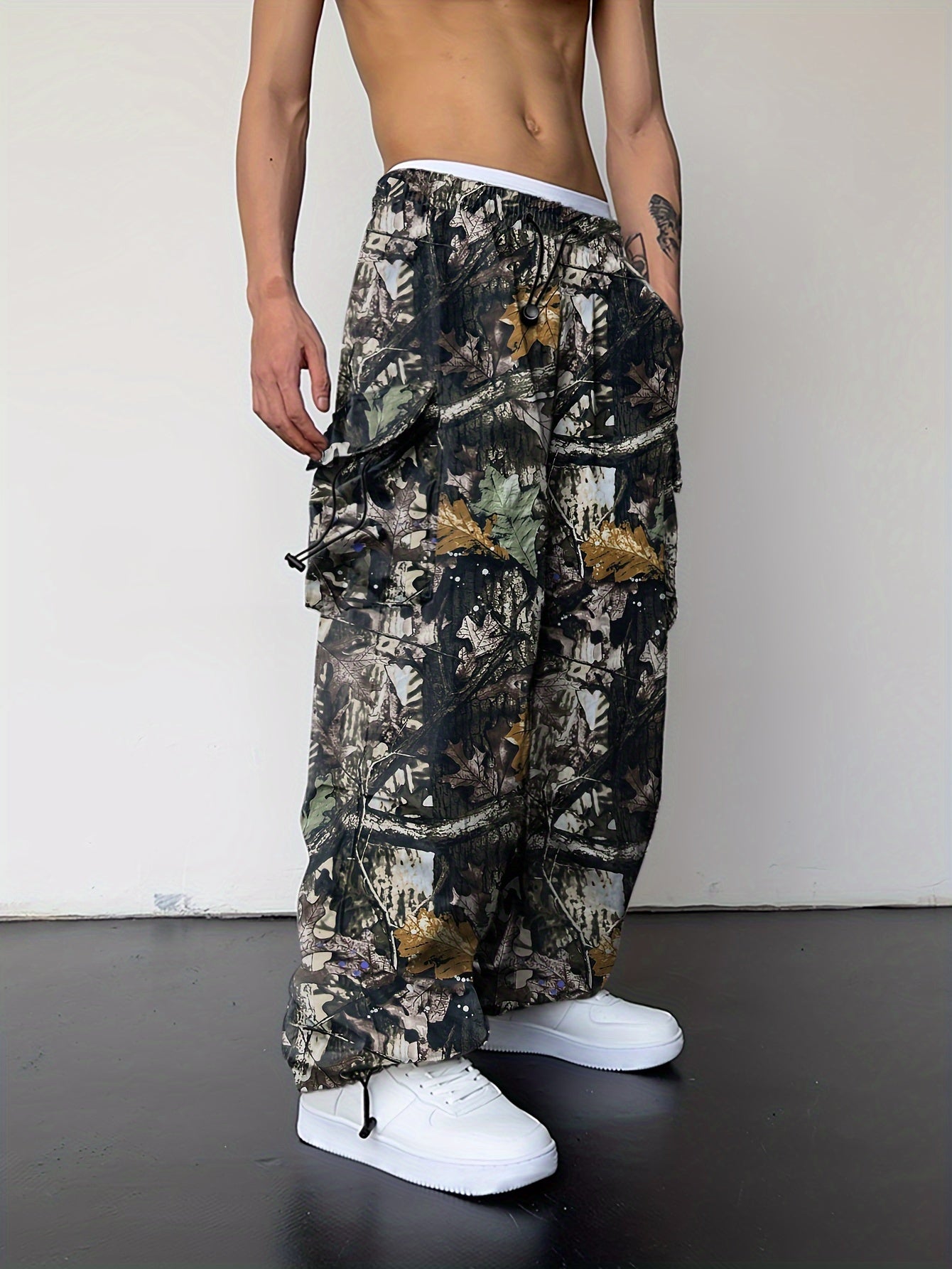 Men's Camo Cargo Pants | Loose Fit With Multiple Pockets