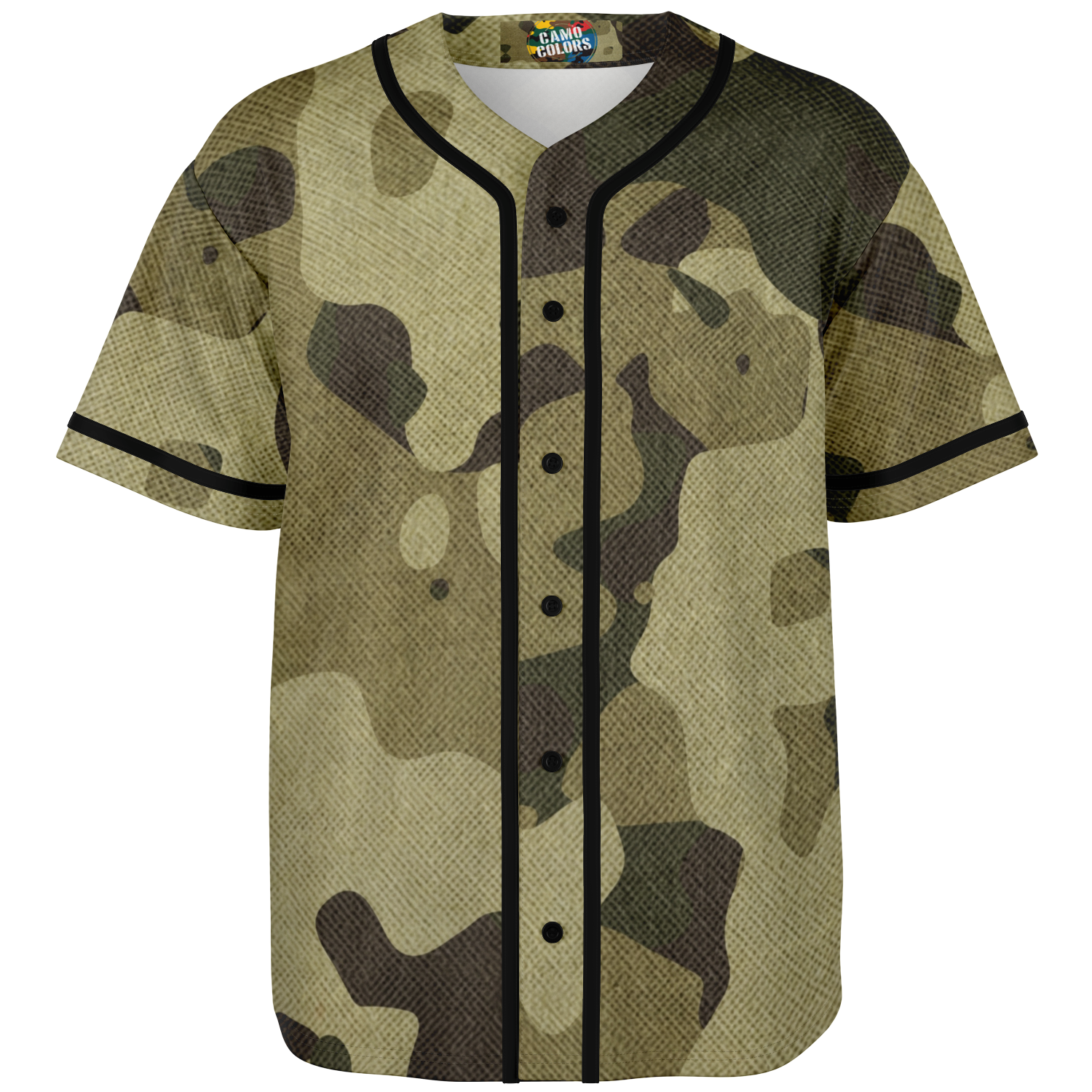 Camo Baseball Jersey | Green Fabric Camouflage