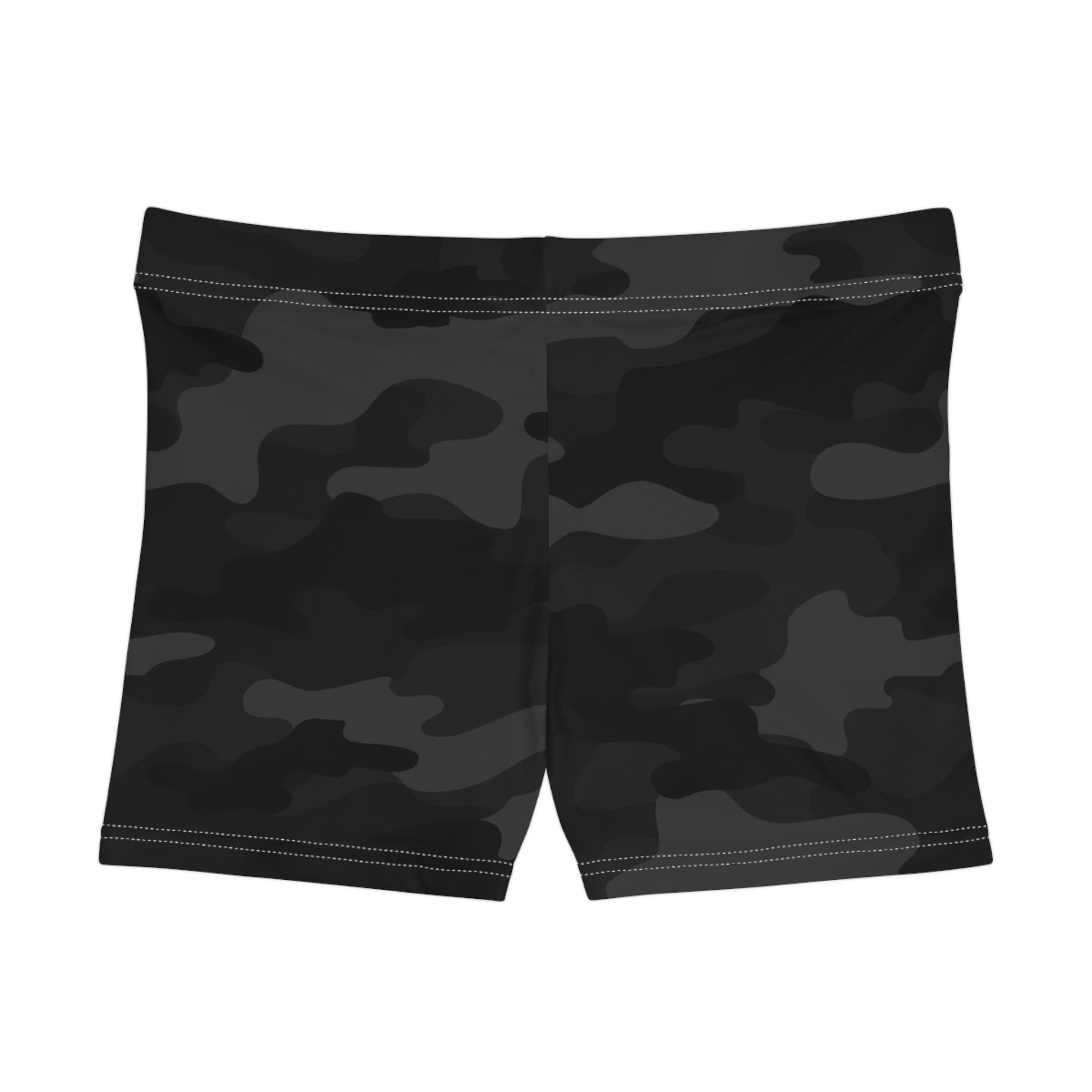 Women's Camo Shorts | Tight Fit | Black Camouflage