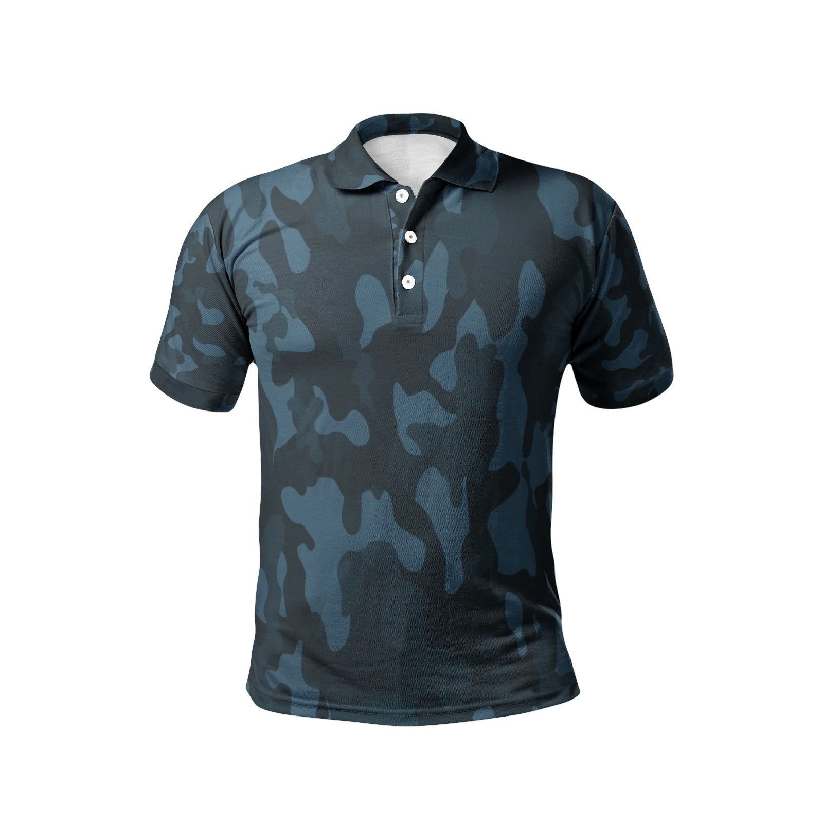 Men's Camo Golf Shirt | Dark Blue Camouflage