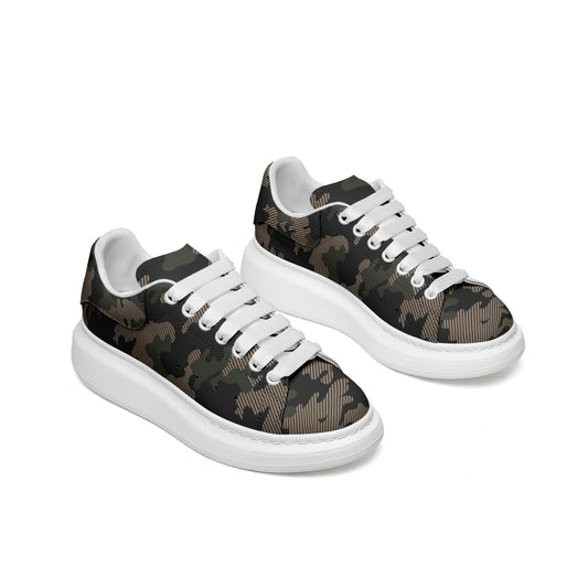 Oversized McQueen Sneakers | Military Green Camo