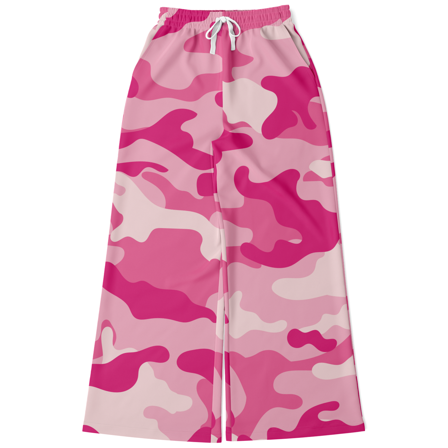 Camo Wide Leg Pants | Lavender Pink Camouflage