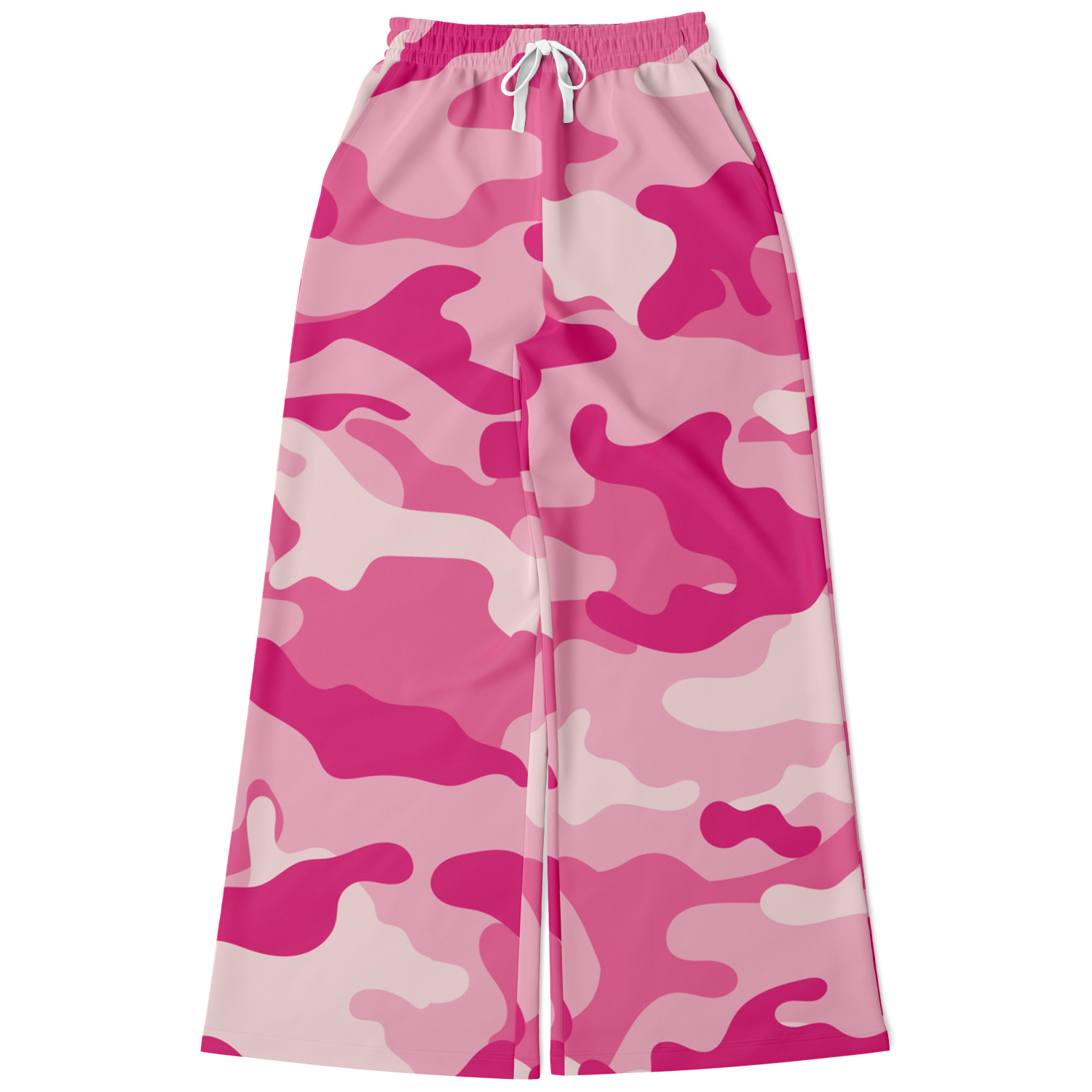 Camo Wide Leg Pants | Lavender Pink Camouflage