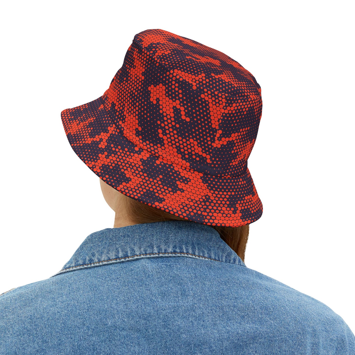 Camo Bucket Hat | Orange & Blue Camouflage