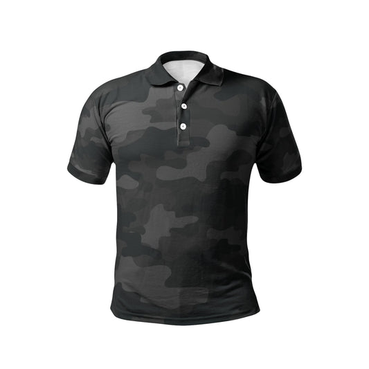 Camo Golf Shirt | Black Camouflage