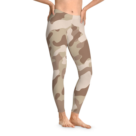 Brown Camo Leggings For Women | Desert Camouflage