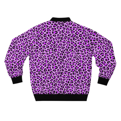 Leopard Jacket | Men's Classic Bomber | Purple, Blue and Black