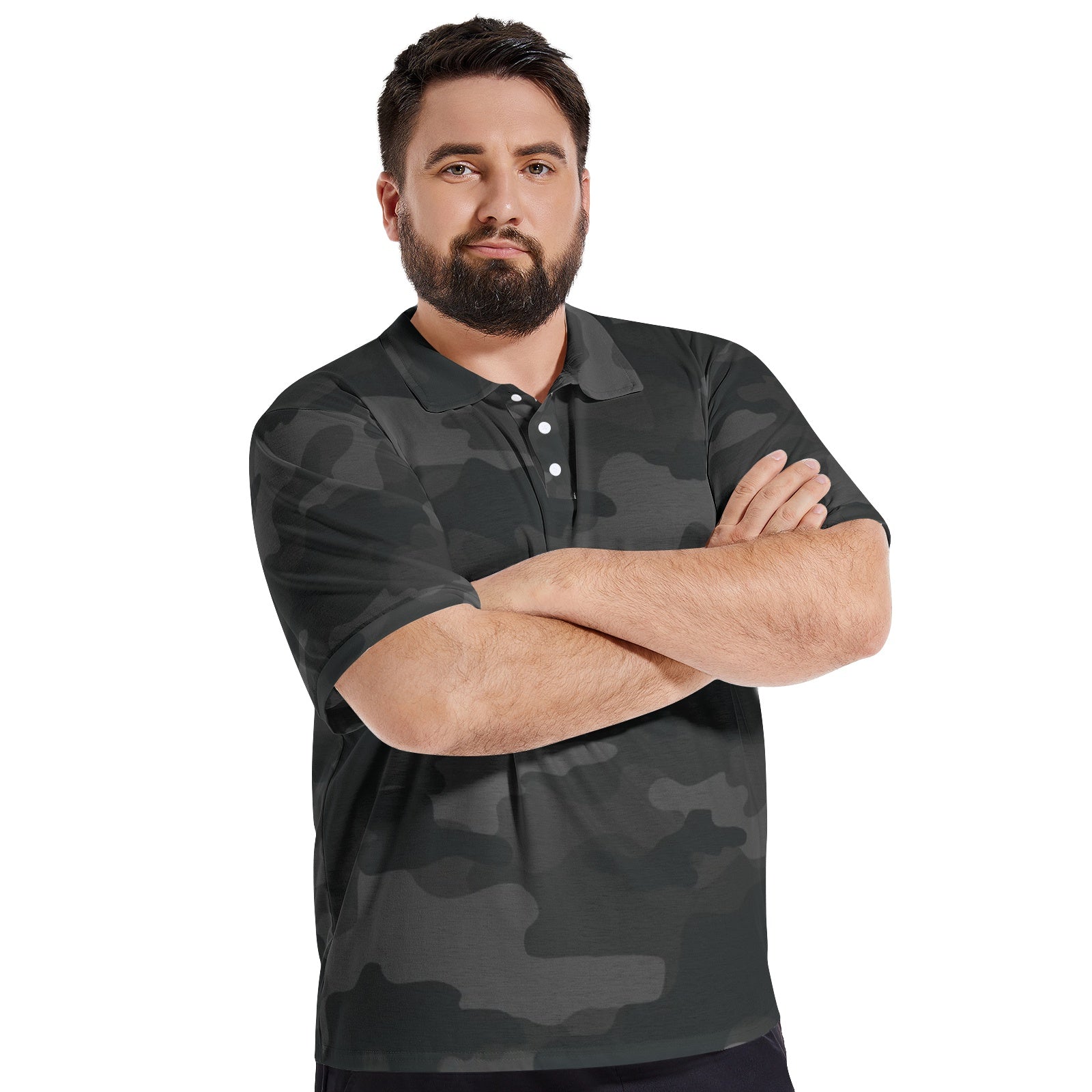 Camo Golf Shirt | Black Camouflage