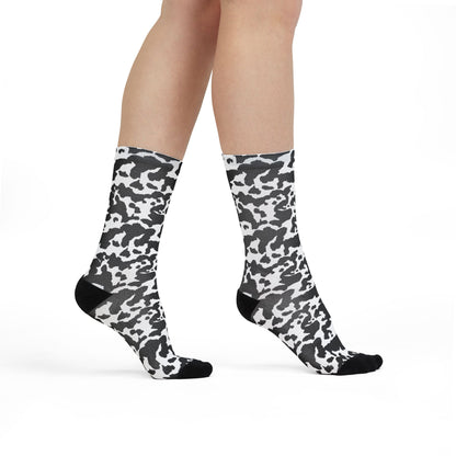 Camo Socks | Black & White | Sublimation Crew